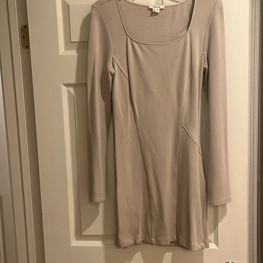Helmut Lang mini grey dress.